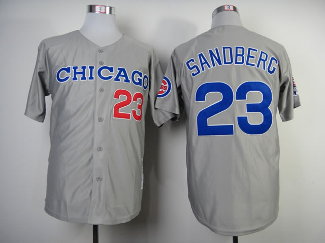Chicago Cubs #23 Ryne Sandberg Gray 1990 Throwback Jerseys,We sell and wholesale Chicago Cubs #23 Ryne Sandberg Gray 1990 Throwback Jerseys on line form chian!