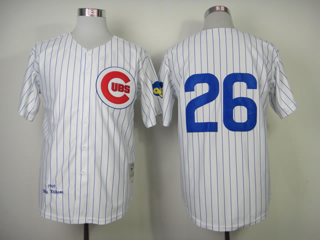 Chicago Cubs #26 Billy Williams White Pinstripe 1969 Throwback Jerseys,We sell and wholesale Chicago Cubs #26 Billy Williams White Pinstripe 1969 Throwback Jerseys on line form chian!