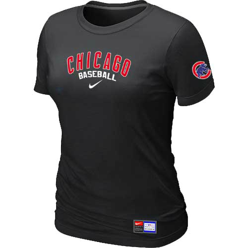 Chicago Cubs Nike Women's Black Short Sleeve Practice T-Shirt,We sell and wholesale Chicago Cubs Nike Women's Black Short Sleeve Practice T-Shirt on line form chian!