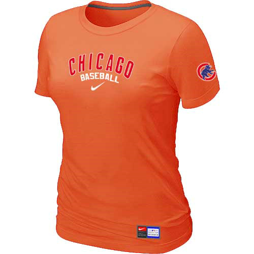 Chicago Cubs Nike Women's Orange Short Sleeve Practice T-Shirt,We sell and wholesale Chicago Cubs Nike Women's Orange Short Sleeve Practice T-Shirt on line form chian!