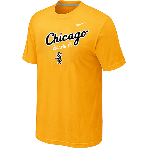 Chicago White Sox 2014 Home Practice T-Shirt - Yellow,We sell and wholesale Chicago White Sox 2014 Home Practice T-Shirt - Yellow on line form chian!