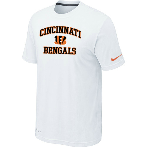 Cincinnati Bengals Heart & Soul White T-Shirt,We sell and wholesale Cincinnati Bengals Heart & Soul White T-Shirt on line form chian!