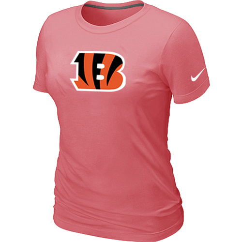 Cincinnati Bengals Pink Women's Logo T-Shirt,We sell and wholesale Cincinnati Bengals Pink Women's Logo T-Shirt on line form chian!