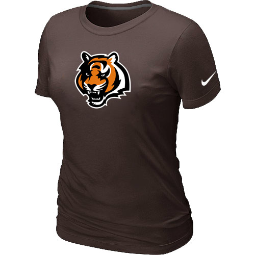 Cincinnati Bengals Tean Logo Women's Brown T-Shirt,We sell and wholesale Cincinnati Bengals Tean Logo Women's Brown T-Shirt on line form chian!