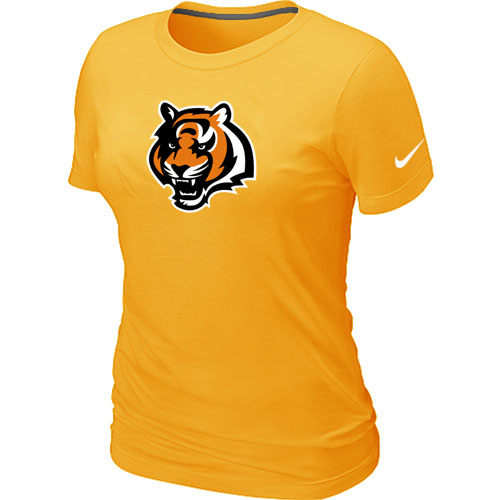 Cincinnati Bengals Tean Logo Women's Yellow T-Shirt,We sell and wholesale Cincinnati Bengals Tean Logo Women's Yellow T-Shirt on line form chian!
