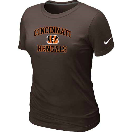 Cincinnati Bengals Women's Heart & Sou Brownl T-Shirt,We sell and wholesale Cincinnati Bengals Women's Heart & Sou Brownl T-Shirt on line form chian!