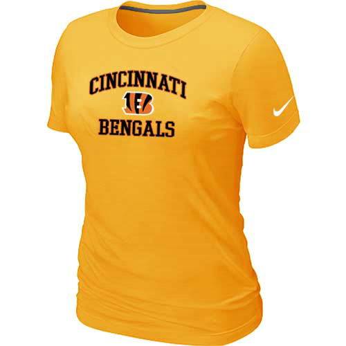 Cincinnati Bengals Women's Heart & Sou Yellowl T-Shirt,We sell and wholesale Cincinnati Bengals Women's Heart & Sou Yellowl T-Shirt on line form chian!