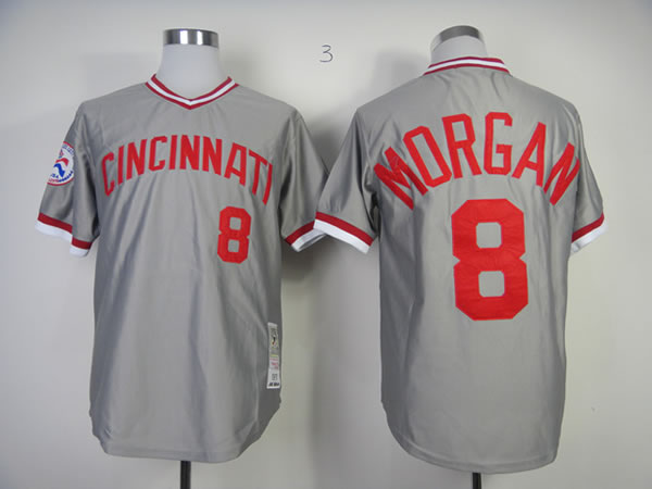 Cincinnati Reds #8 Joe Morgan Gray Throwback Jerseys,We sell and wholesale Cincinnati Reds #8 Joe Morgan Gray Throwback Jerseys on line form chian!