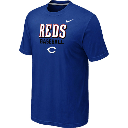 Cincinnati Reds 2014 Home Practice T-Shirt - Blue,We sell and wholesale Cincinnati Reds 2014 Home Practice T-Shirt - Blue on line form chian!