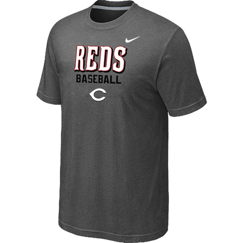Cincinnati Reds 2014 Home Practice T-Shirt - Dark Grey,We sell and wholesale Cincinnati Reds 2014 Home Practice T-Shirt - Dark Grey on line form chian!