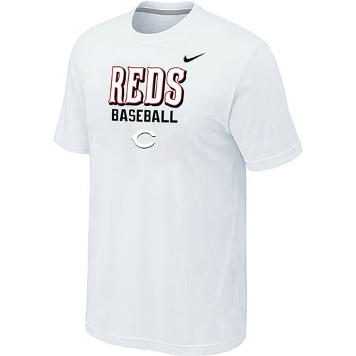 Cincinnati Reds 2014 Home Practice T-Shirt - White,We sell and wholesale Cincinnati Reds 2014 Home Practice T-Shirt - White on line form chian!