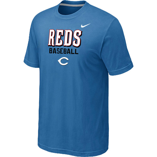 Cincinnati Reds 2014 Home Practice T-Shirt - light Blue,We sell and wholesale Cincinnati Reds 2014 Home Practice T-Shirt - light Blue on line form chian!