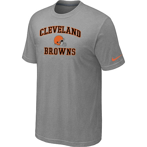 Cleveland Browns Heart & Soul Light grey T-Shirt,We sell and wholesale Cleveland Browns Heart & Soul Light grey T-Shirt on line form chian!