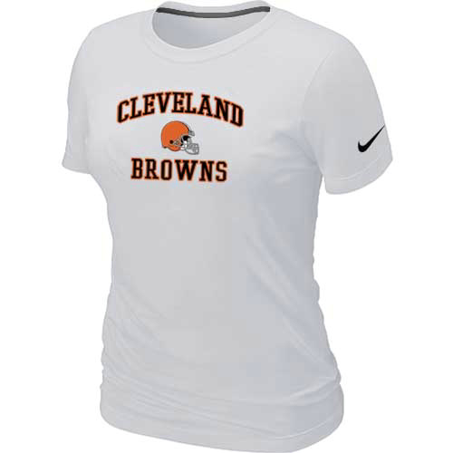 Cleveland Browns Women's Heart & Soul White T-Shirt,We sell and wholesale Cleveland Browns Women's Heart & Soul White T-Shirt on line form chian!