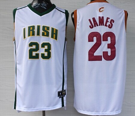 Cleveland Cavaliers The Fighting Irish #23 LeBron James Revolution 30 Swingman White Jerseys,We sell and wholesale Cleveland Cavaliers The Fighting Irish #23 LeBron James Revolution 30 Swingman White Jerseys on line form chian!