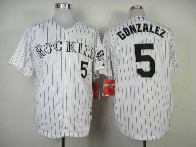 Colorado Rockies #5 Gonzalez White With Purple Pinstripe Jerseys,We sell and wholesale Colorado Rockies #5 Gonzalez White With Purple Pinstripe Jerseys on line form chian!