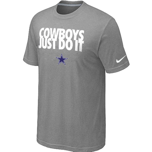 Dallas cowboys Just Do It L.Grey T-Shirt,We sell and wholesale Dallas cowboys Just Do It L.Grey T-Shirt on line form chian!
