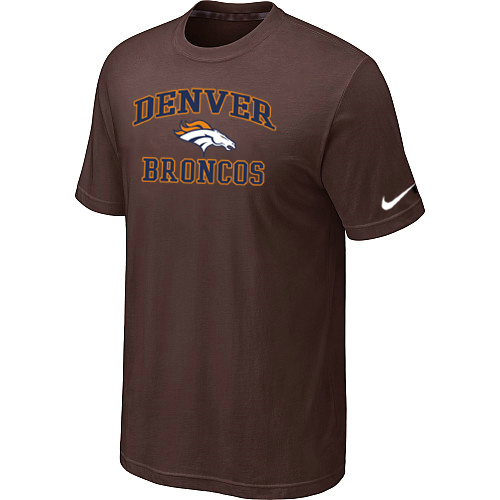 Denver Broncos Heart & Soul Brown T-Shirt,We sell and wholesale Denver Broncos Heart & Soul Brown T-Shirt on line form chian!