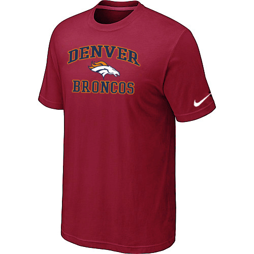 Denver Broncos Heart & Soul Red T-Shirt,We sell and wholesale Denver Broncos Heart & Soul Red T-Shirt on line form chian!