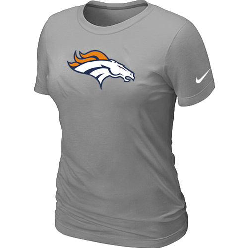 Denver Broncos L.Grey Women's Logo T-Shirt,We sell and wholesale Denver Broncos L.Grey Women's Logo T-Shirt on line form chian!