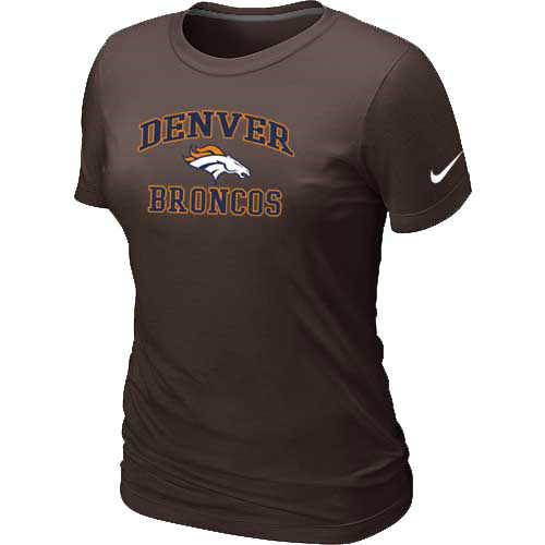 Denver Broncos Women's Heart & Soul Brown T-Shirt,We sell and wholesale Denver Broncos Women's Heart & Soul Brown T-Shirt on line form chian!