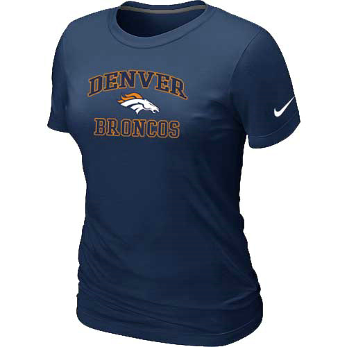 Denver Broncos Women's Heart & Soul D.Blue T-Shirt,We sell and wholesale Denver Broncos Women's Heart & Soul D.Blue T-Shirt on line form chian!