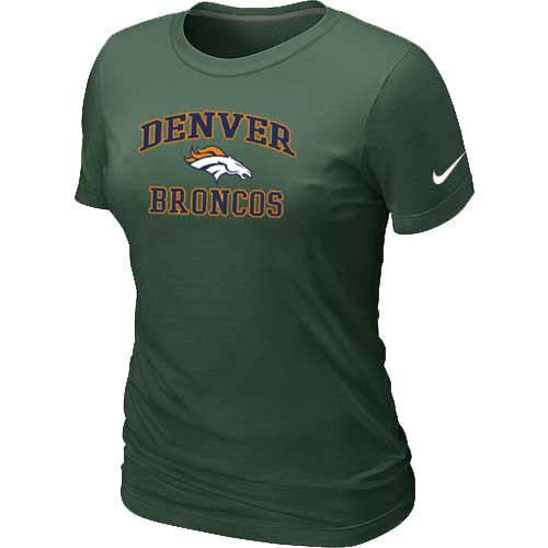Denver Broncos Women's Heart & Soul D.Green T-Shirt,We sell and wholesale Denver Broncos Women's Heart & Soul D.Green T-Shirt on line form chian!