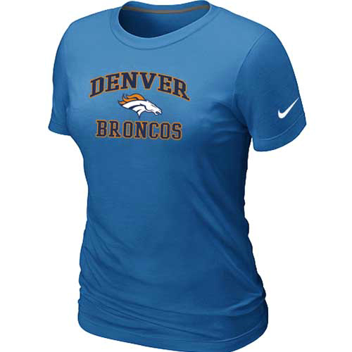 Denver Broncos Women's Heart & Soul L.blue T-Shirt,We sell and wholesale Denver Broncos Women's Heart & Soul L.blue T-Shirt on line form chian!
