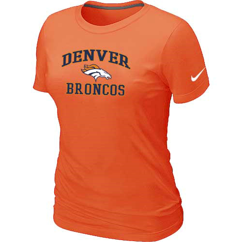Denver Broncos Women's Heart & Soul Orange T-Shirt,We sell and wholesale Denver Broncos Women's Heart & Soul Orange T-Shirt on line form chian!