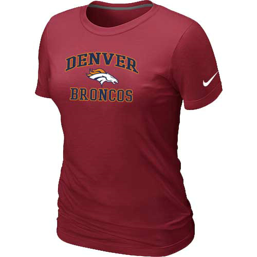 Denver Broncos Women's Heart & Soul Red T-Shirt,We sell and wholesale Denver Broncos Women's Heart & Soul Red T-Shirt on line form chian!