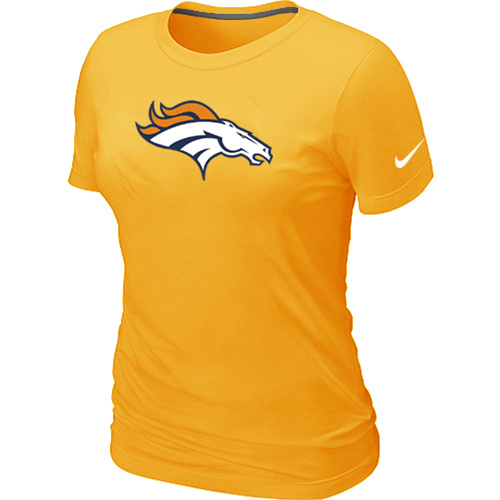 Denver Broncos Yellow Women's Logo T-Shirt,We sell and wholesale Denver Broncos Yellow Women's Logo T-Shirt on line form chian!