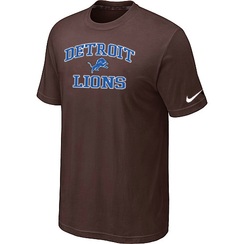 Detroit Lions Heart & Soul Brown T-Shirt,We sell and wholesale Detroit Lions Heart & Soul Brown T-Shirt on line form chian!
