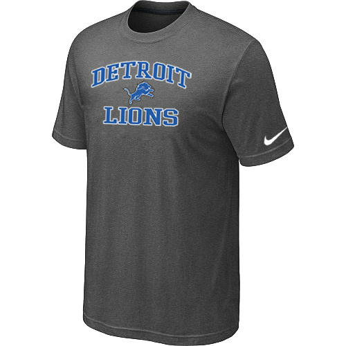 Detroit Lions Heart & Soul Dark grey T-Shirt,We sell and wholesale Detroit Lions Heart & Soul Dark grey T-Shirt on line form chian!