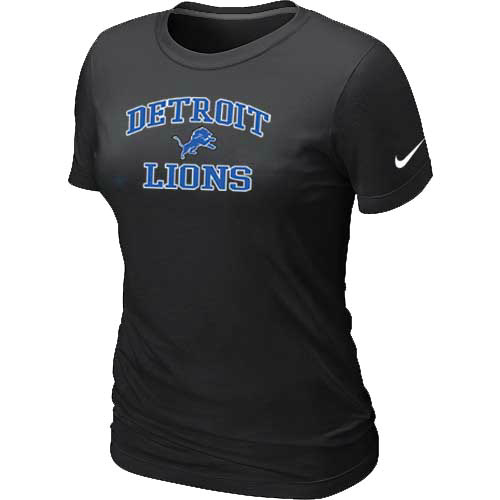 Detroit Lions Women's Heart & Soul Black T-Shirt,We sell and wholesale Detroit Lions Women's Heart & Soul Black T-Shirt on line form chian!