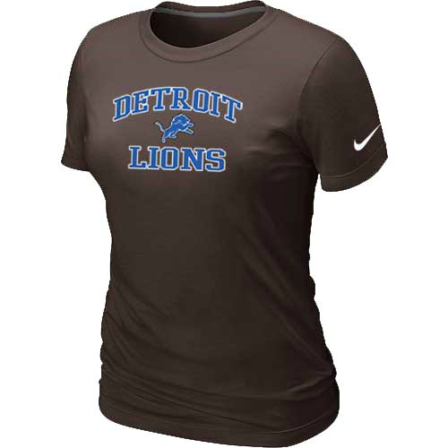 Detroit Lions Women's Heart & Soul Brown T-Shirt,We sell and wholesale Detroit Lions Women's Heart & Soul Brown T-Shirt on line form chian!