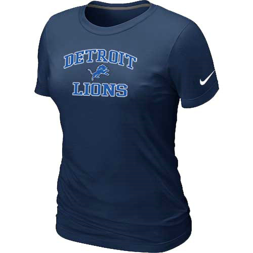Detroit Lions Women's Heart & Soul D.Blue T-Shirt,We sell and wholesale Detroit Lions Women's Heart & Soul D.Blue T-Shirt on line form chian!