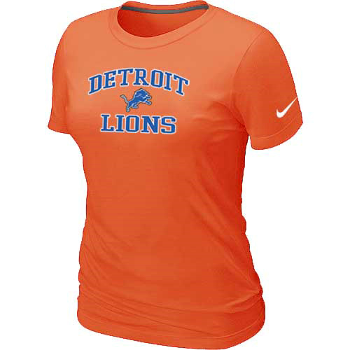 Detroit Lions Women's Heart & Soul Orange T-Shirt,We sell and wholesale Detroit Lions Women's Heart & Soul Orange T-Shirt on line form chian!