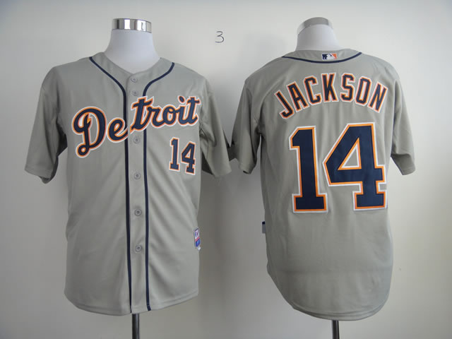 Detroit Tigers #14 Jackson Grey Jerseys,We sell and wholesale Detroit Tigers #14 Jackson Grey Jerseys on line form chian!