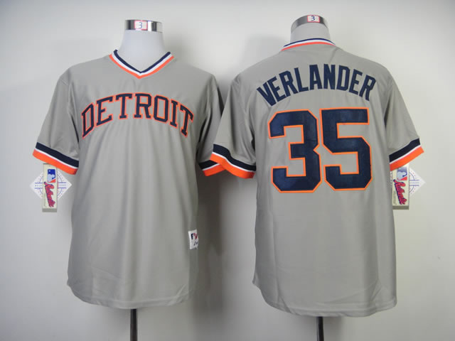 Detroit Tigers #35 Justin Verlander Gray 1984 Throwback Jerseys,We sell and wholesale Detroit Tigers #35 Justin Verlander Gray 1984 Throwback Jerseys on line form chian!