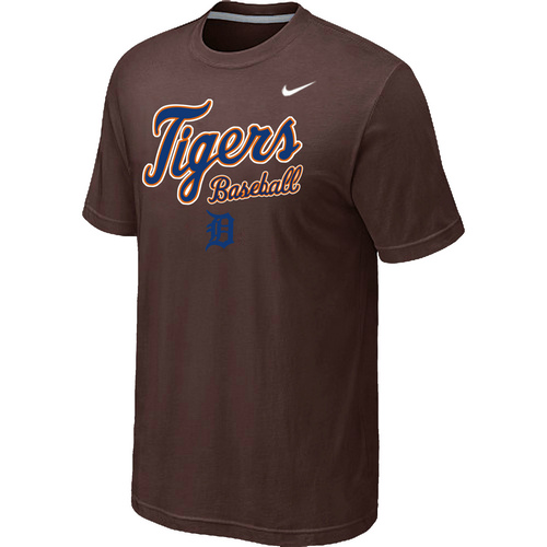 Detroit Tigers 2014 Home Practice T-Shirt - Brown,We sell and wholesale Detroit Tigers 2014 Home Practice T-Shirt - Brown on line form chian!