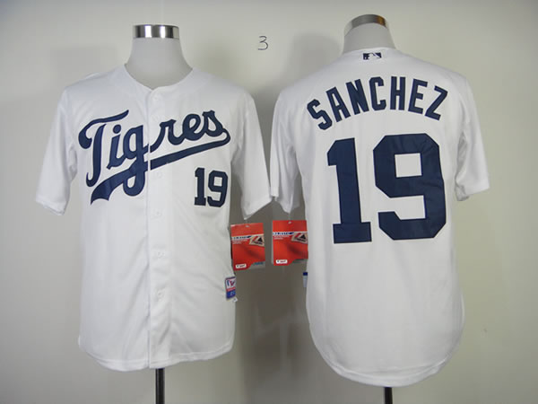 Detroit Tigers Authentic #19 Sanchez White Jerseys,We sell and wholesale Detroit Tigers Authentic #19 Sanchez White Jerseys on line form chian!