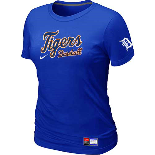 Detroit Tigers Nike Women's Blue Short Sleeve Practice T-Shirt,We sell and wholesale Detroit Tigers Nike Women's Blue Short Sleeve Practice T-Shirt on line form chian!