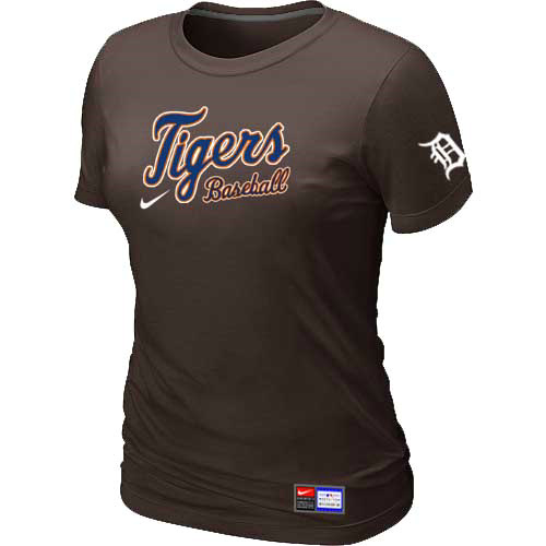 Detroit Tigers Nike Women's Brown Short Sleeve Practice T-Shirt,We sell and wholesale Detroit Tigers Nike Women's Brown Short Sleeve Practice T-Shirt on line form chian!