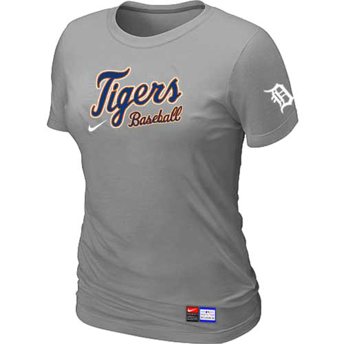 Detroit Tigers Nike Women's L.Grey Short Sleeve Practice T-Shirt,We sell and wholesale Detroit Tigers Nike Women's L.Grey Short Sleeve Practice T-Shirt on line form chian!