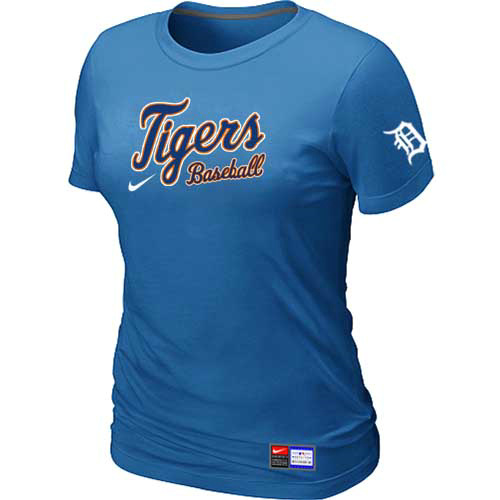 Detroit Tigers Nike Women's L.blue Short Sleeve Practice T-Shirt,We sell and wholesale Detroit Tigers Nike Women's L.blue Short Sleeve Practice T-Shirt on line form chian!