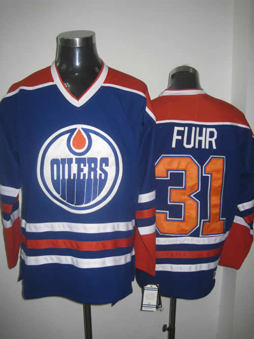 Edmonton Oilers #31 Fuhr CCM Throwback Blue Jerseys,We sell and wholesale Edmonton Oilers #31 Fuhr CCM Throwback Blue Jerseys on line form chian!