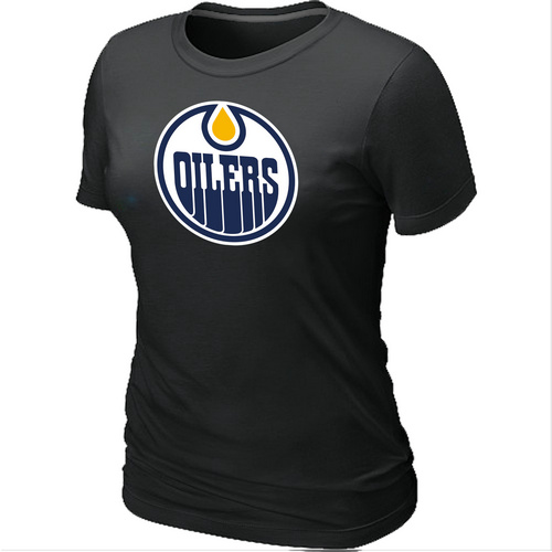 Edmonton Oilers Women's Big & Tall Logo Black T-Shirt,We sell and wholesale Edmonton Oilers Women's Big & Tall Logo Black T-Shirt on line form chian!