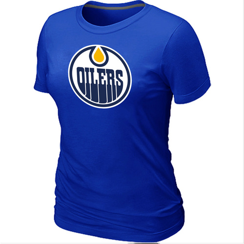 Edmonton Oilers Women's Big & Tall Logo Blue T-Shirt,We sell and wholesale Edmonton Oilers Women's Big & Tall Logo Blue T-Shirt on line form chian!