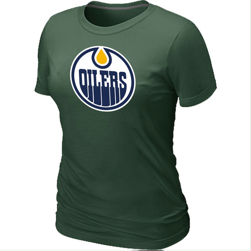 Edmonton Oilers Women's Big & Tall Logo D.Green T-Shirt,We sell and wholesale Edmonton Oilers Women's Big & Tall Logo D.Green T-Shirt on line form chian!