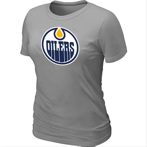 Edmonton Oilers Women's Big & Tall Logo L.Grey T-Shirt,We sell and wholesale Edmonton Oilers Women's Big & Tall Logo L.Grey T-Shirt on line form chian!